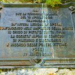 La lapide che ricorda la valanga del 1904